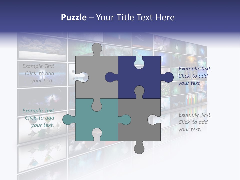 Flatscreen Broadcast Black PowerPoint Template
