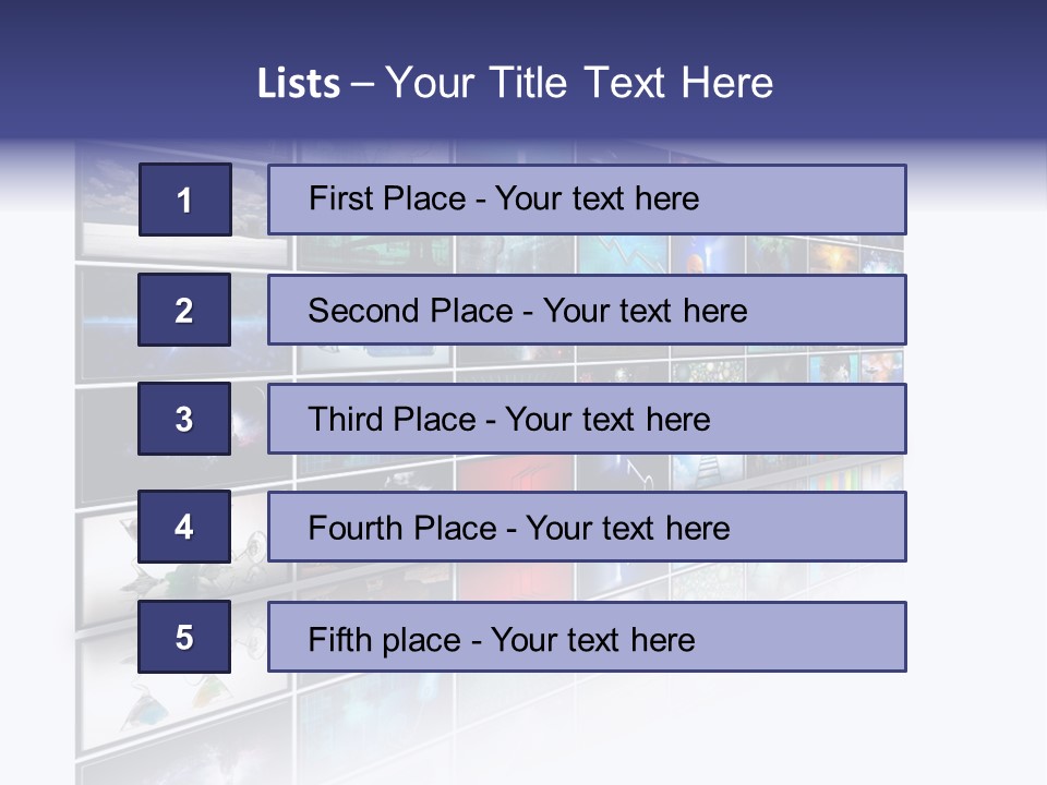 Flatscreen Broadcast Black PowerPoint Template