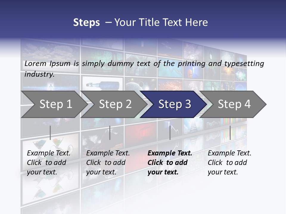 Flatscreen Broadcast Black PowerPoint Template