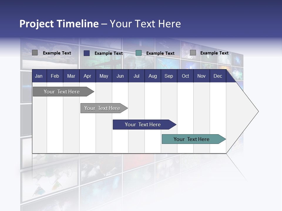 Flatscreen Broadcast Black PowerPoint Template
