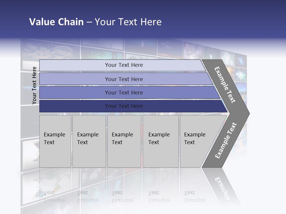 Flatscreen Broadcast Black PowerPoint Template