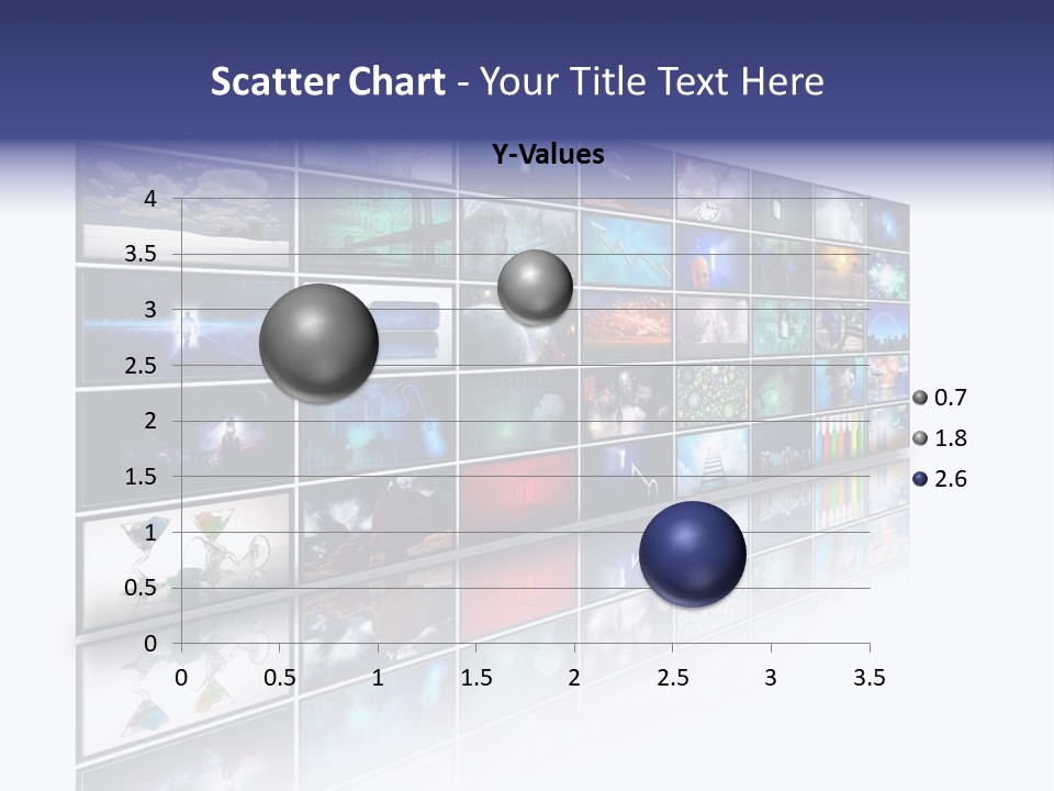 Flatscreen Broadcast Black PowerPoint Template