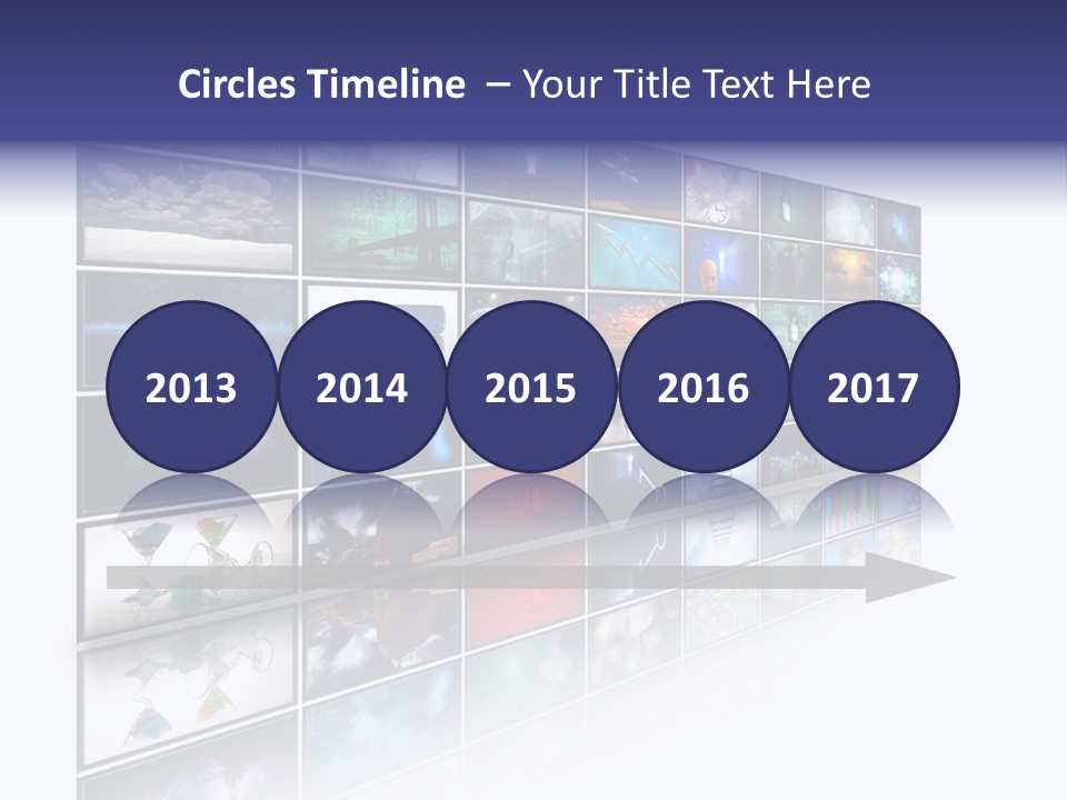 Flatscreen Broadcast Black PowerPoint Template