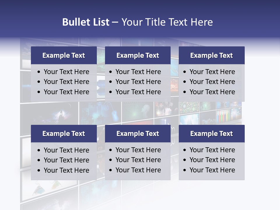 Flatscreen Broadcast Black PowerPoint Template