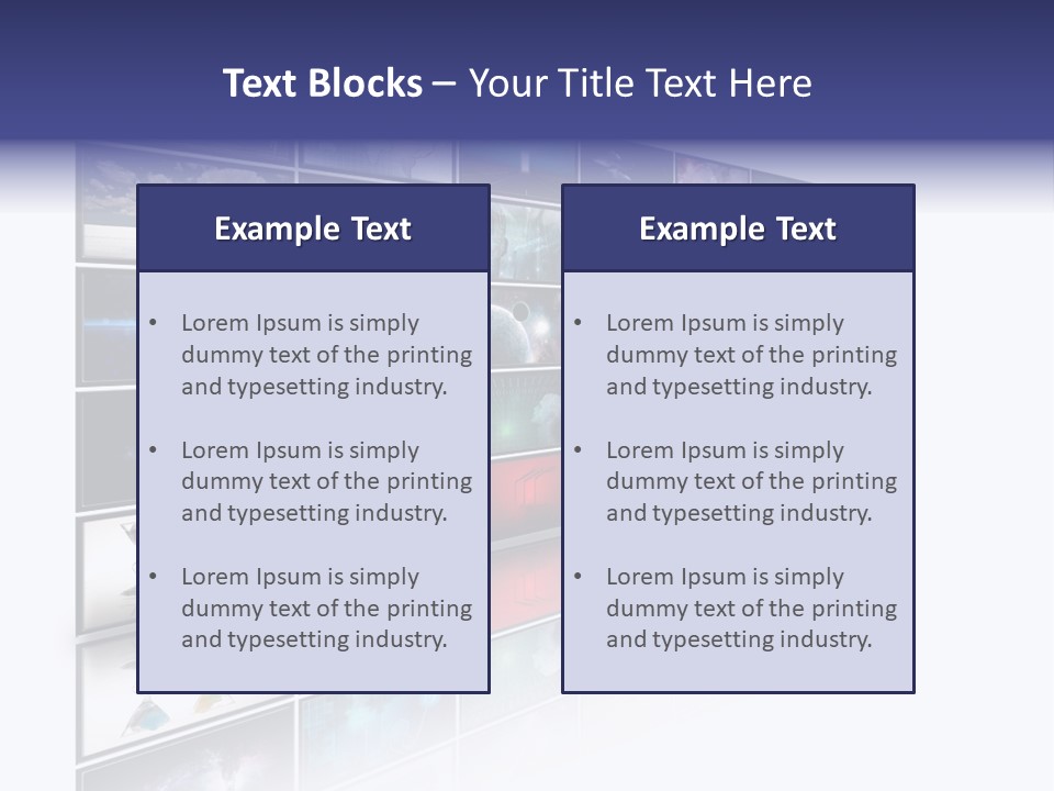 Flatscreen Broadcast Black PowerPoint Template