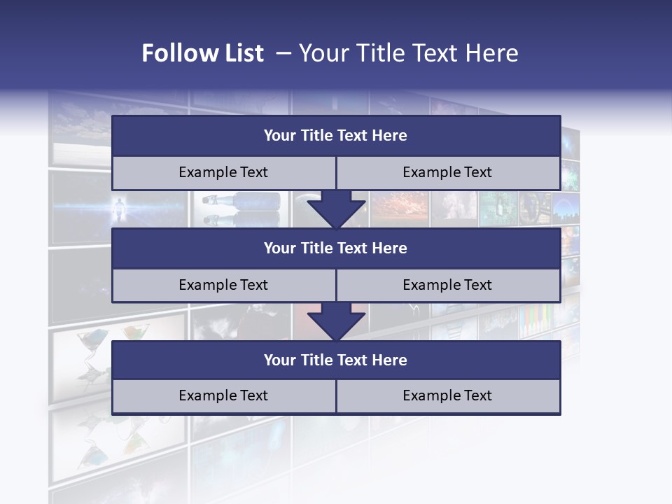 Flatscreen Broadcast Black PowerPoint Template
