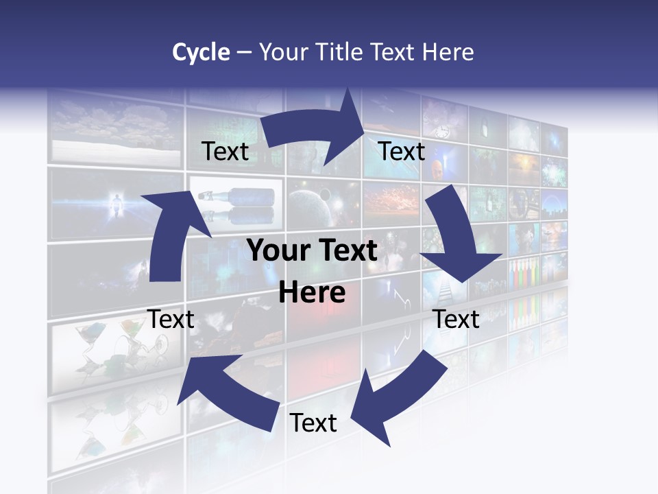 Flatscreen Broadcast Black PowerPoint Template