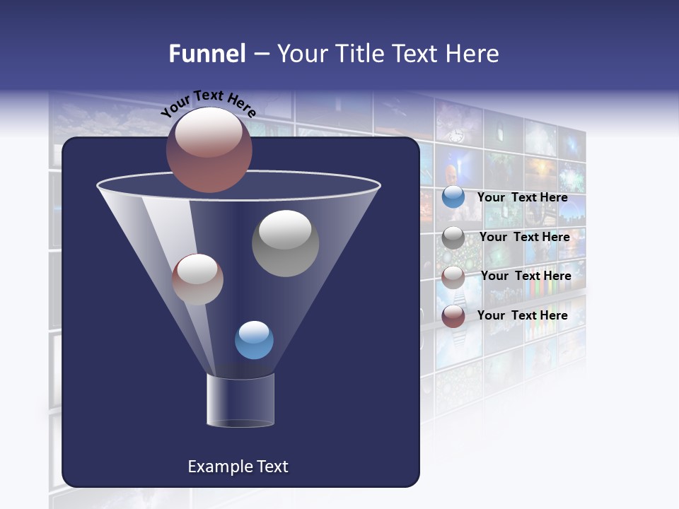 Flatscreen Broadcast Black PowerPoint Template