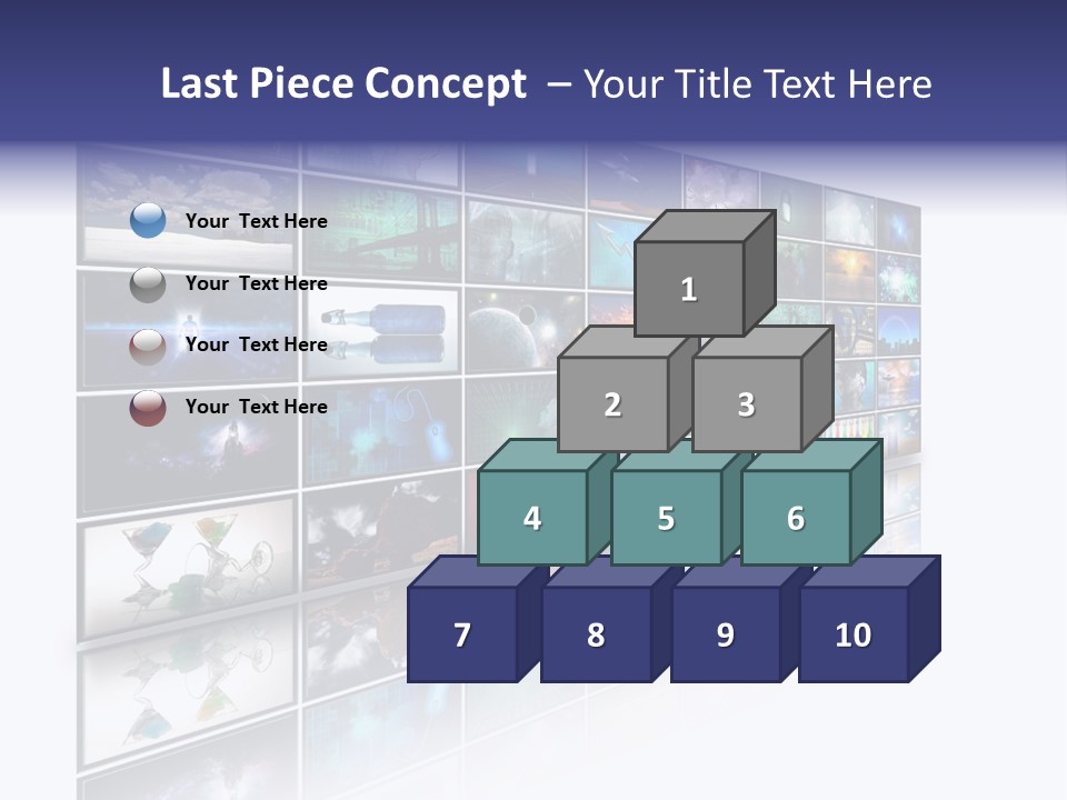Flatscreen Broadcast Black PowerPoint Template