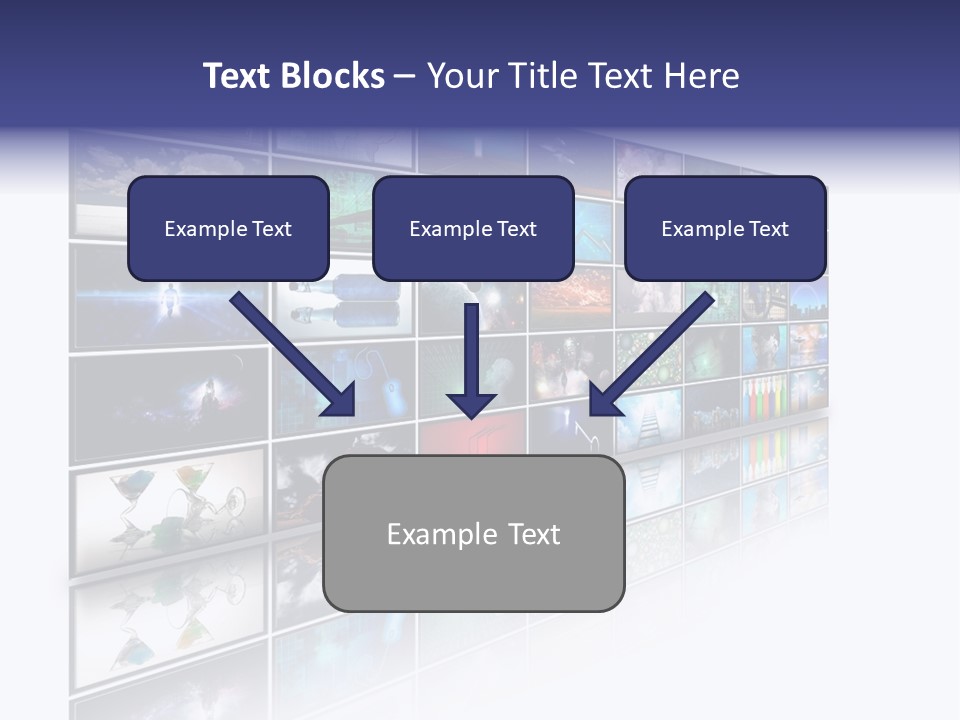 Flatscreen Broadcast Black PowerPoint Template