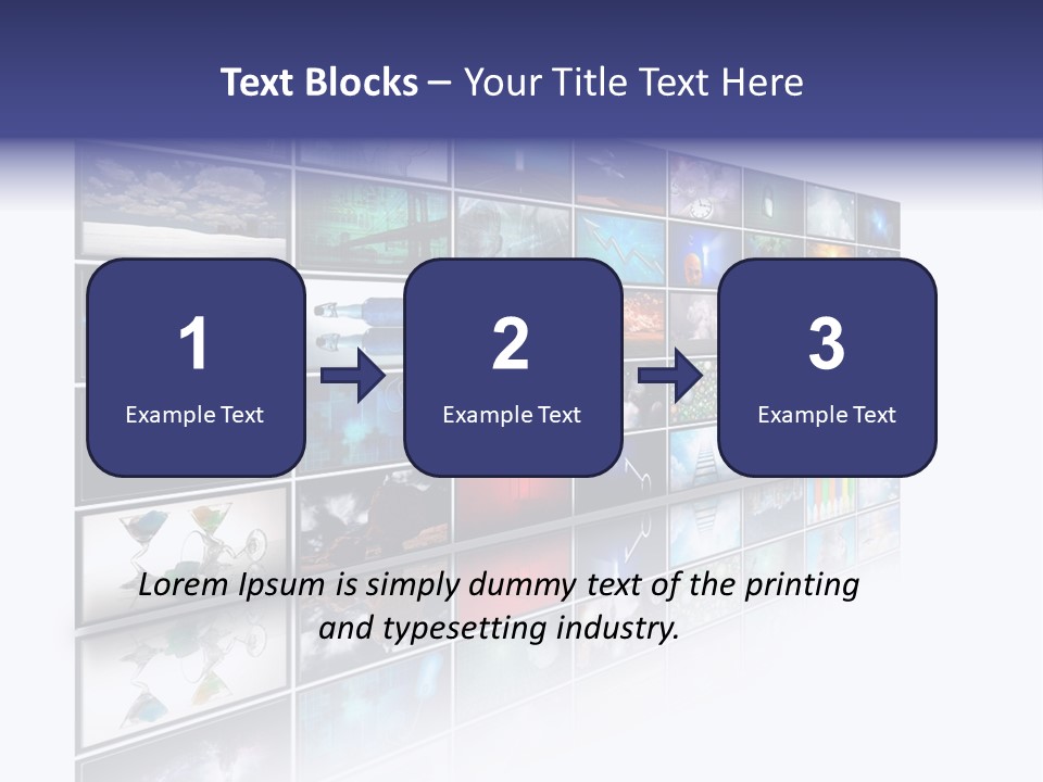 Flatscreen Broadcast Black PowerPoint Template