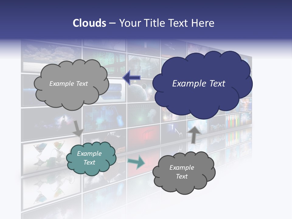 Flatscreen Broadcast Black PowerPoint Template