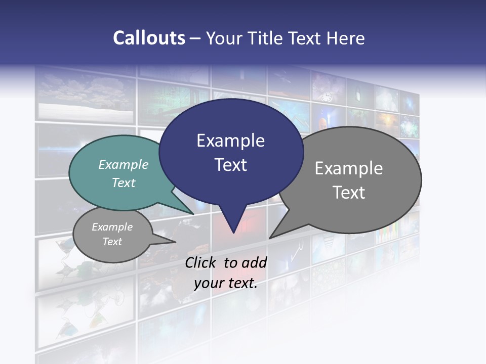 Flatscreen Broadcast Black PowerPoint Template