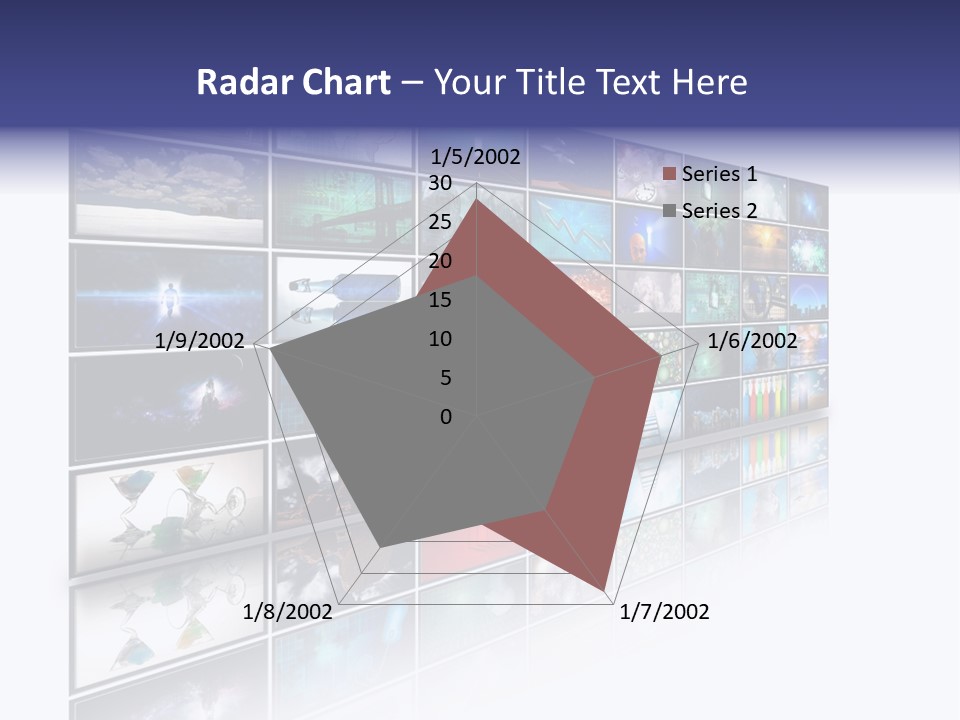 Flatscreen Broadcast Black PowerPoint Template