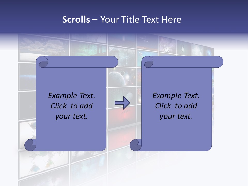 Flatscreen Broadcast Black PowerPoint Template