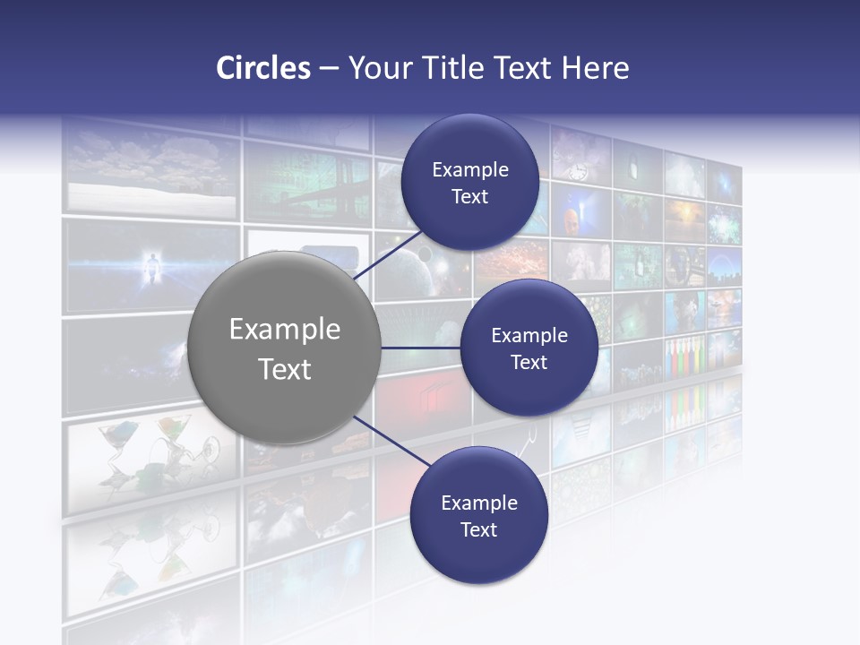 Flatscreen Broadcast Black PowerPoint Template