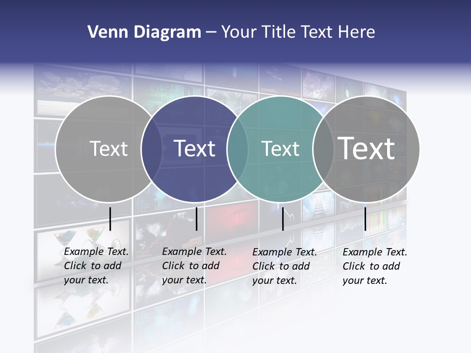 Flatscreen Broadcast Black PowerPoint Template