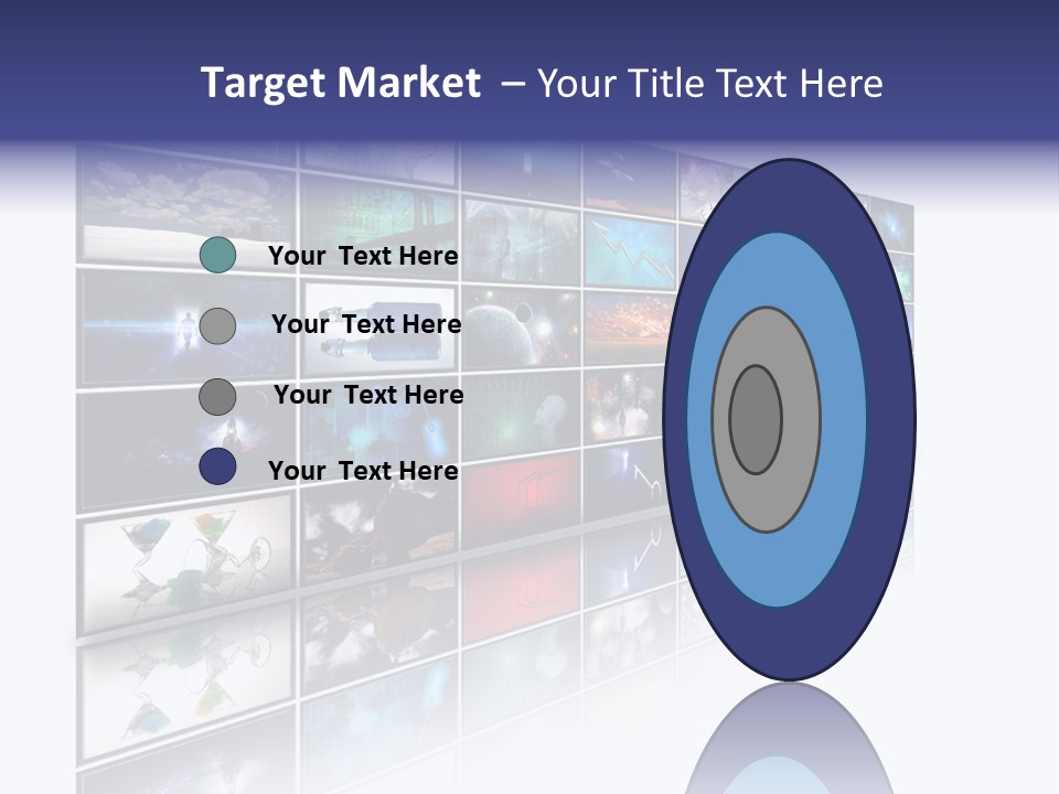 Flatscreen Broadcast Black PowerPoint Template