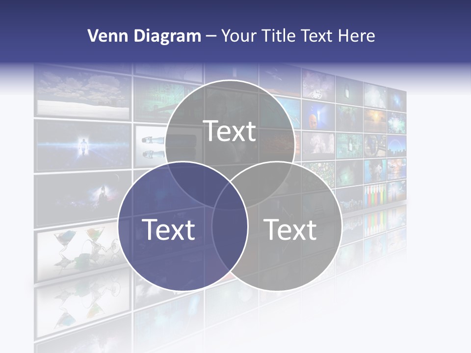 Flatscreen Broadcast Black PowerPoint Template