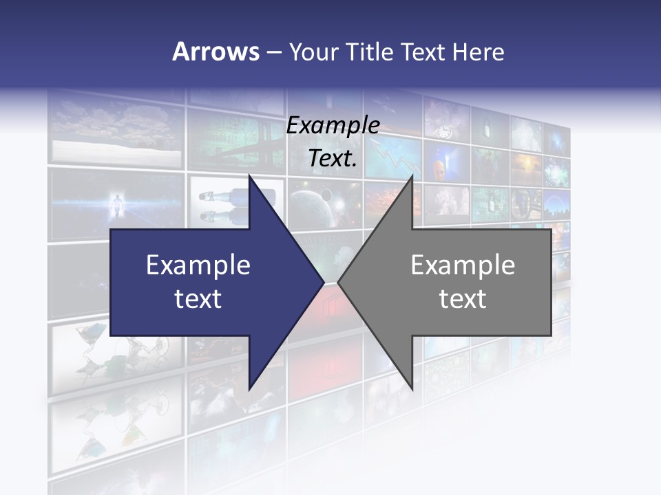 Flatscreen Broadcast Black PowerPoint Template
