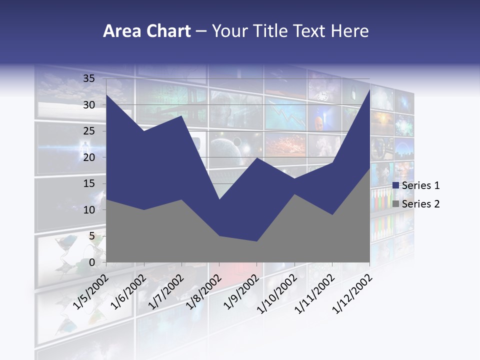 Flatscreen Broadcast Black PowerPoint Template