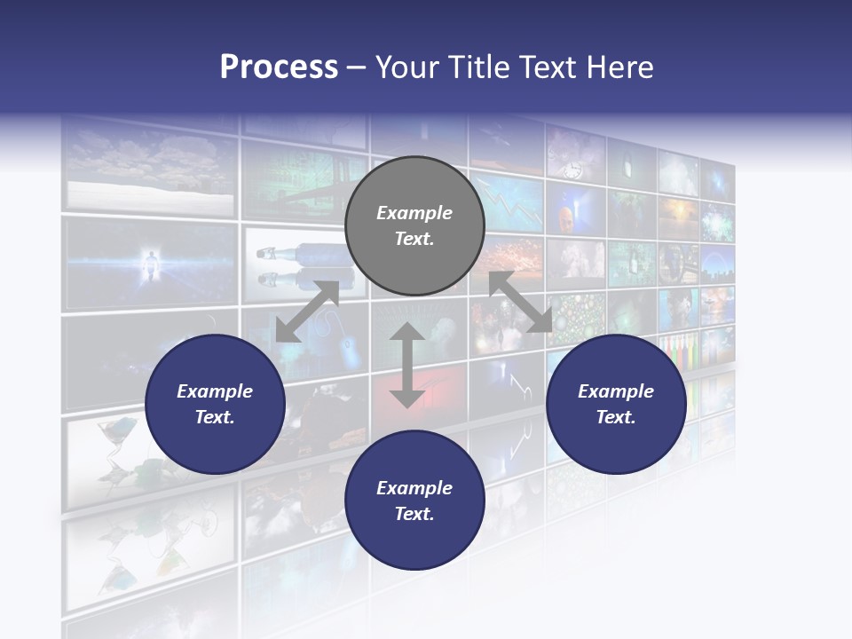 Flatscreen Broadcast Black PowerPoint Template