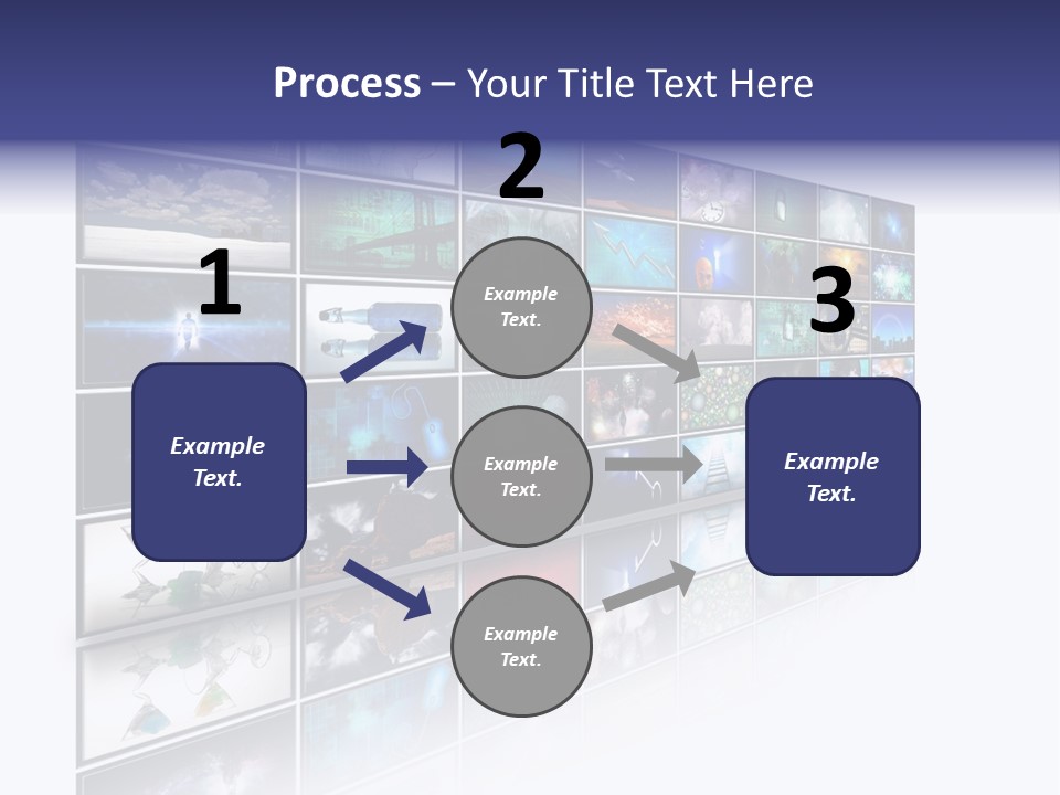 Flatscreen Broadcast Black PowerPoint Template