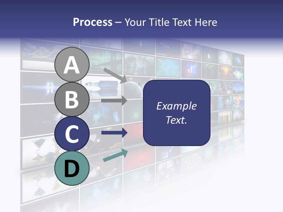 Flatscreen Broadcast Black PowerPoint Template