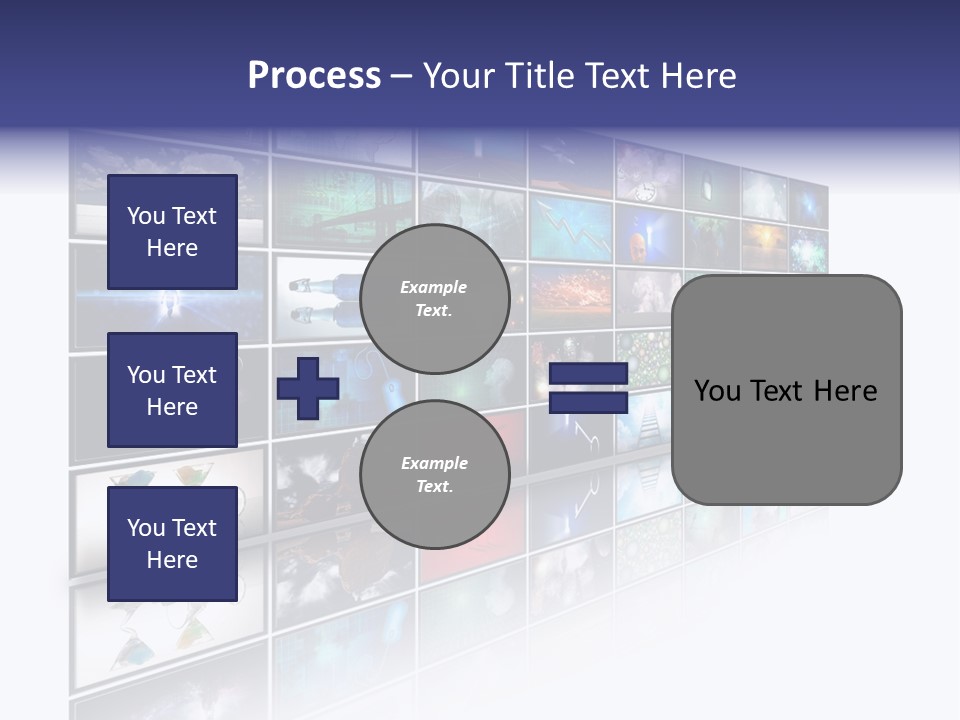 Flatscreen Broadcast Black PowerPoint Template