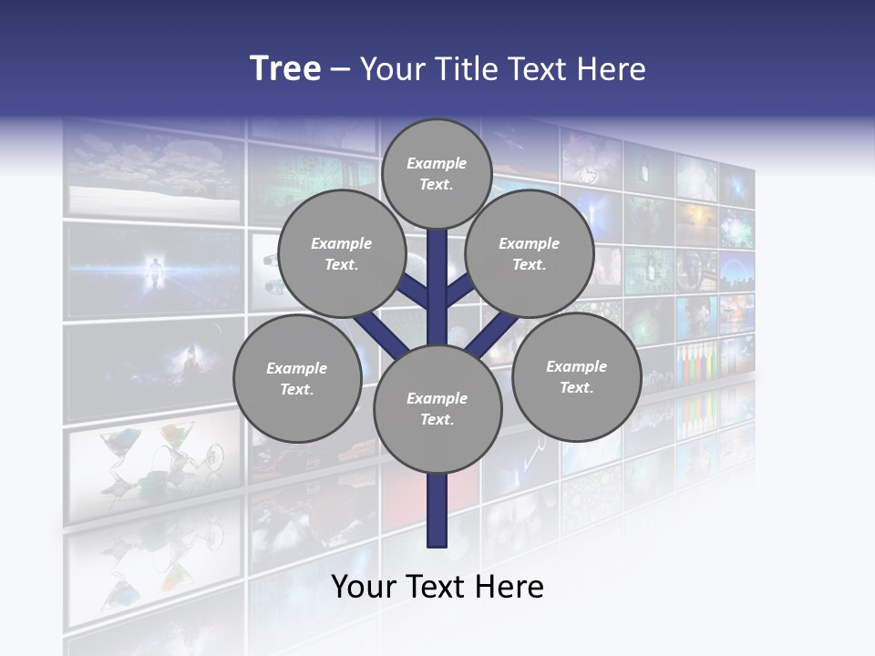 Flatscreen Broadcast Black PowerPoint Template