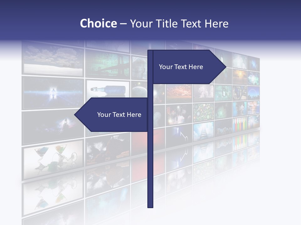 Flatscreen Broadcast Black PowerPoint Template