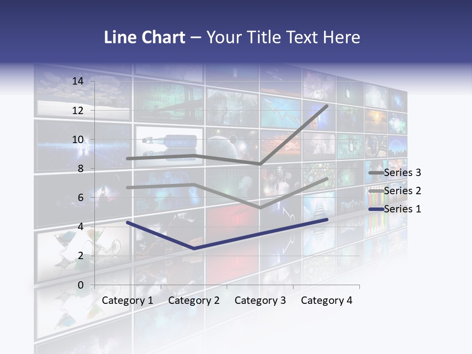 Flatscreen Broadcast Black PowerPoint Template