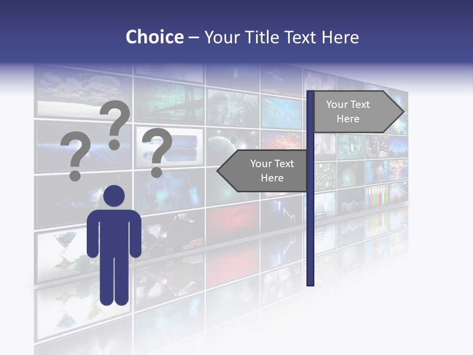 Flatscreen Broadcast Black PowerPoint Template