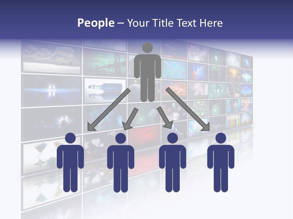 Flatscreen Broadcast Black PowerPoint Template