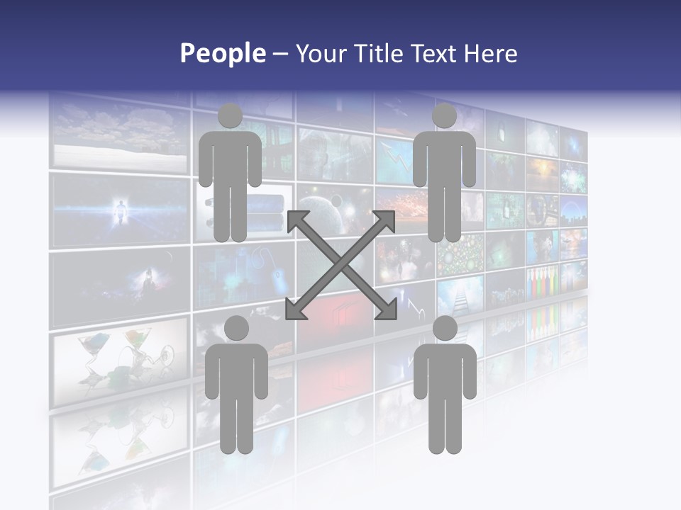 Flatscreen Broadcast Black PowerPoint Template