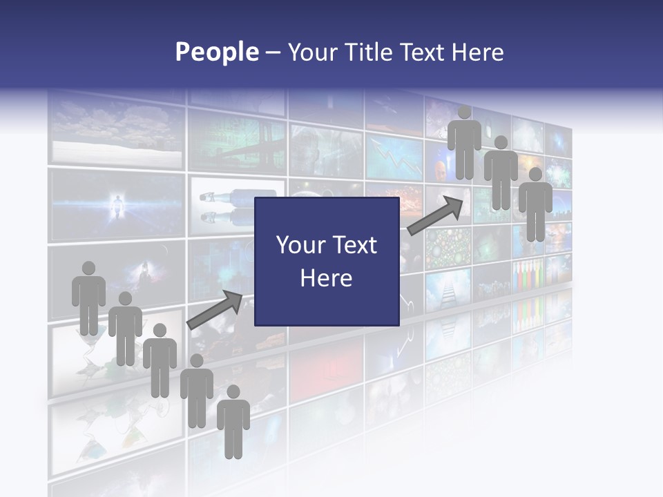 Flatscreen Broadcast Black PowerPoint Template