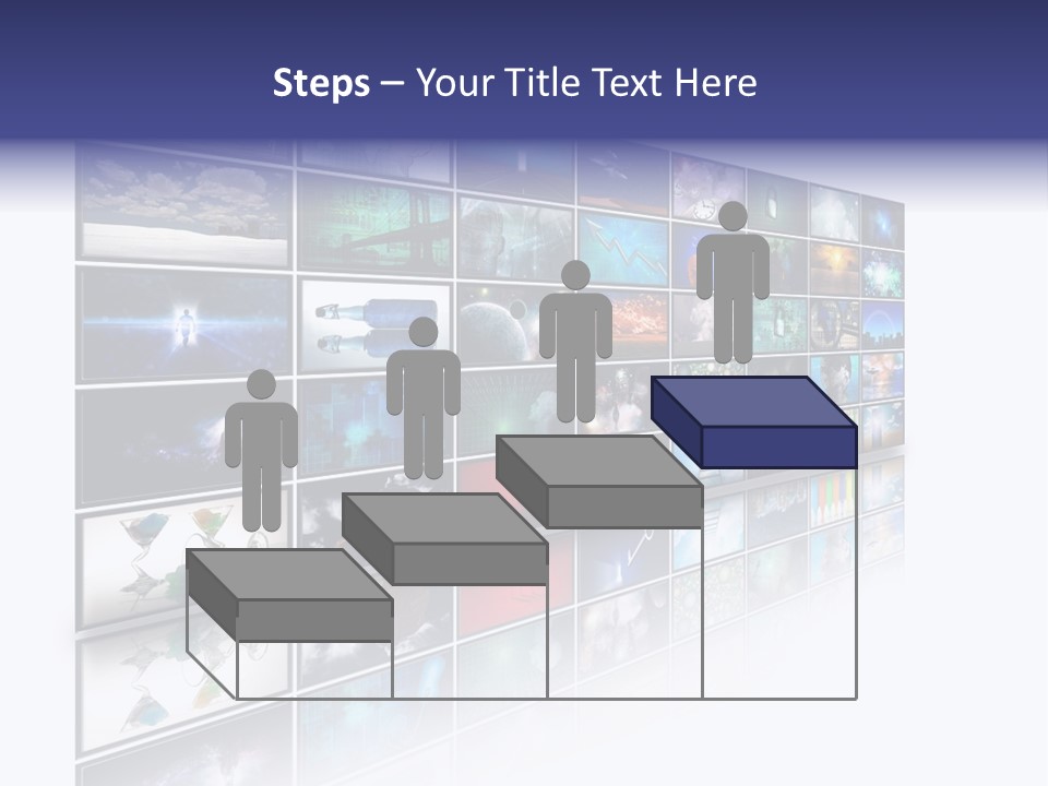 Flatscreen Broadcast Black PowerPoint Template
