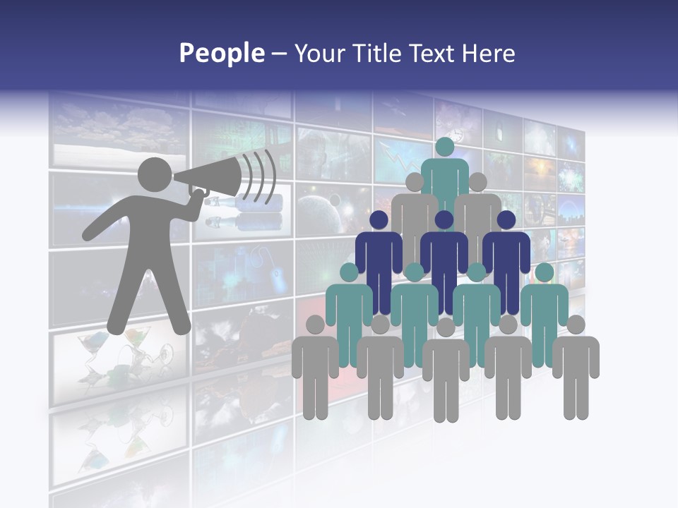 Flatscreen Broadcast Black PowerPoint Template