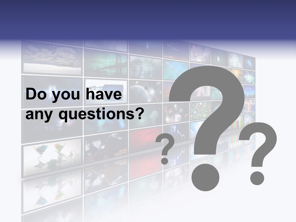 Flatscreen Broadcast Black PowerPoint Template