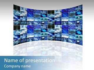 Binary Globe Abstract PowerPoint Template