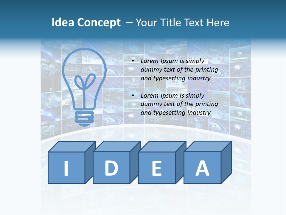 Binary Globe Abstract PowerPoint Template