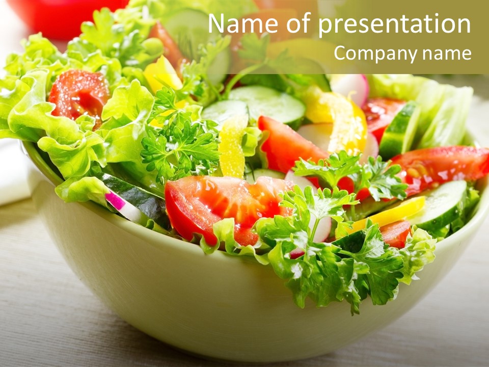 Tasty Object Plate PowerPoint Template