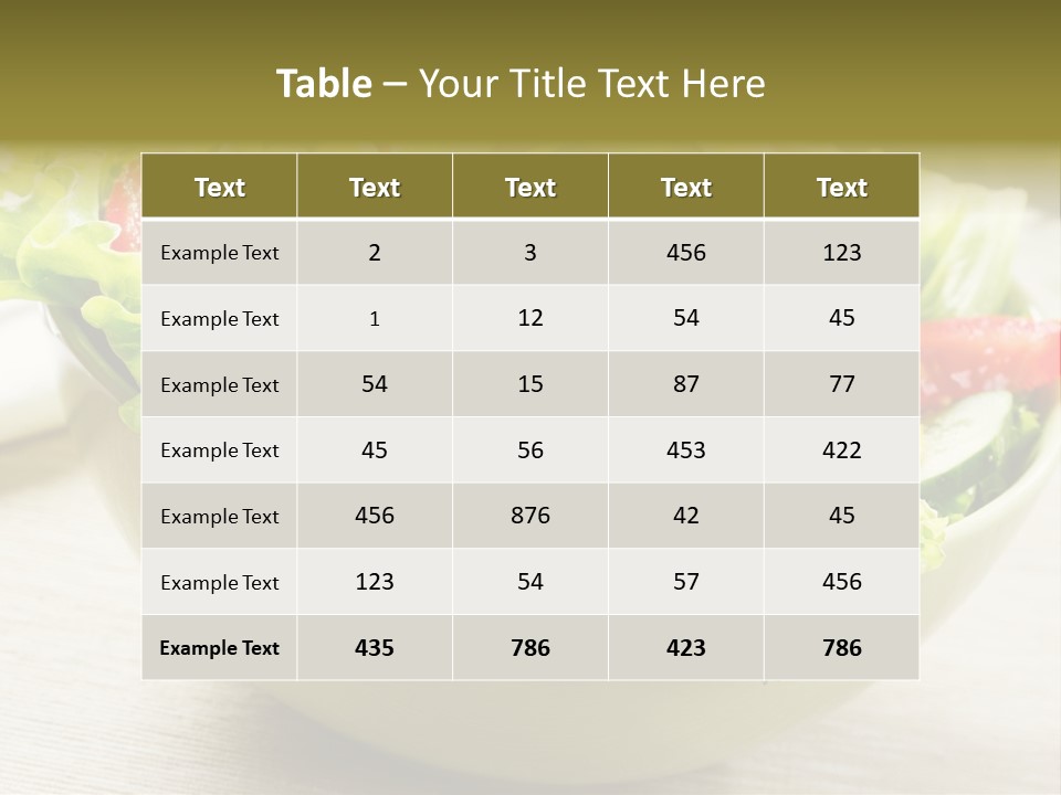 Tasty Object Plate PowerPoint Template