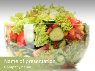Diet Tomato Lettuce PowerPoint Template