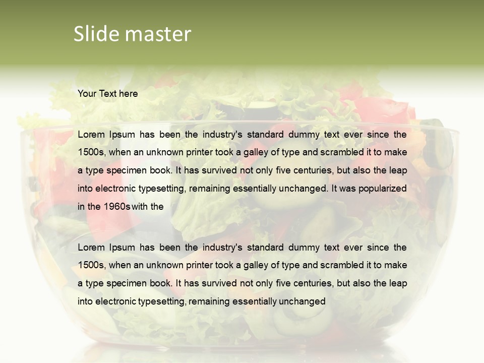 Diet Tomato Lettuce PowerPoint Template