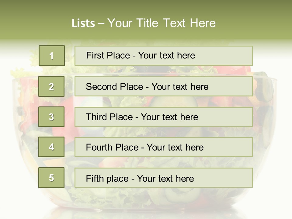 Diet Tomato Lettuce PowerPoint Template