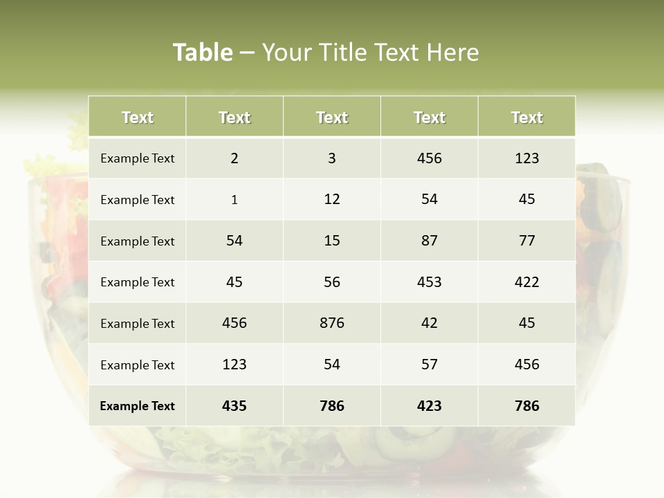 Diet Tomato Lettuce PowerPoint Template