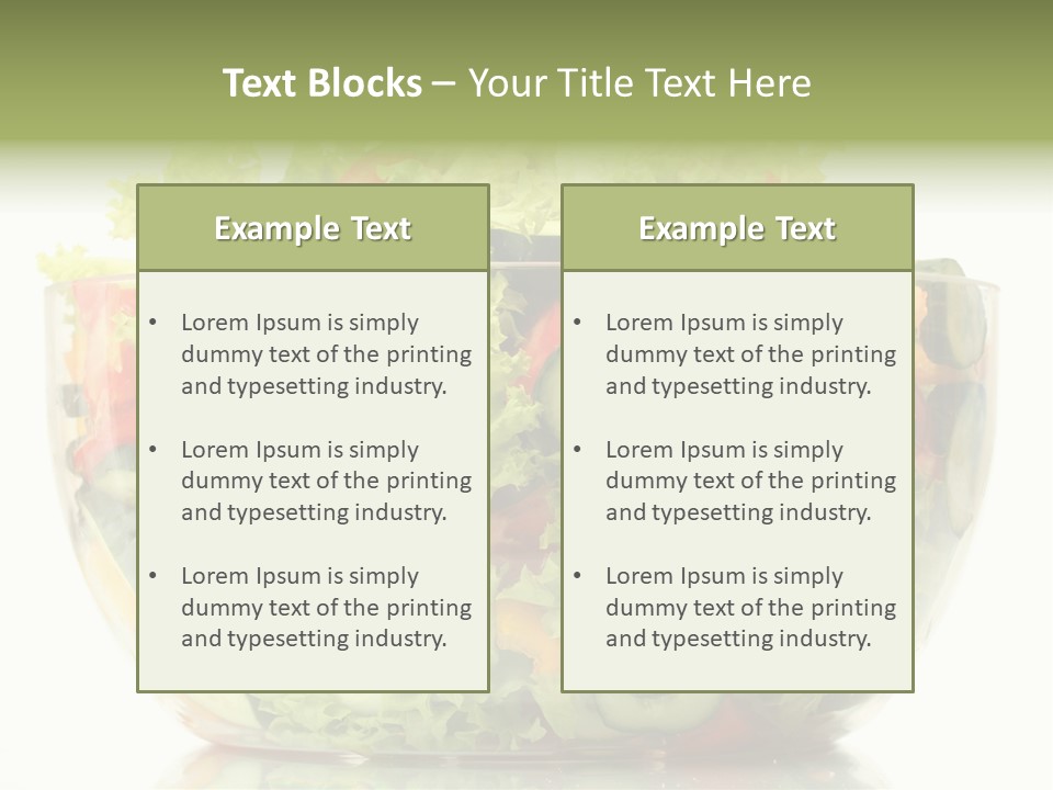 Diet Tomato Lettuce PowerPoint Template