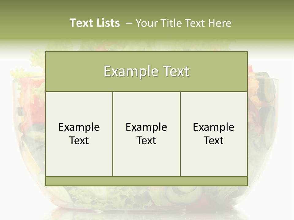 Diet Tomato Lettuce PowerPoint Template