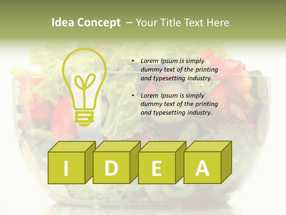 Diet Tomato Lettuce PowerPoint Template